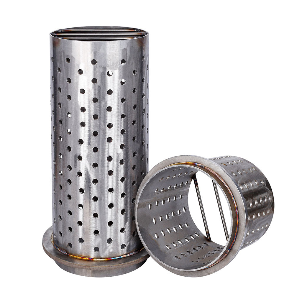 Tooltos 8.6 inch Perforated Stainless Steel Casting Flask Wall Flanged Vacuum Casting Plaster Mold