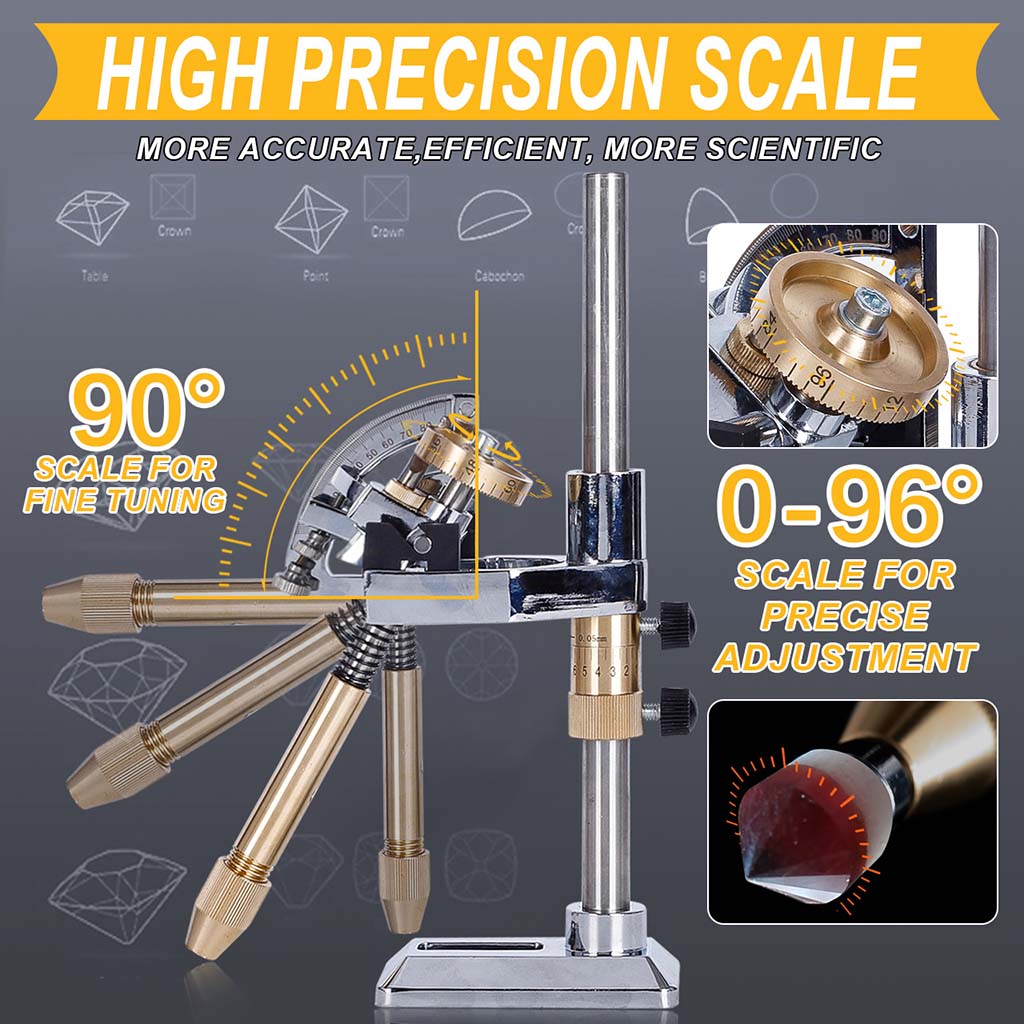 Tooltos 3000RPM Gemstone Faceting Machine 180W Jade Grinding Polishing Machine