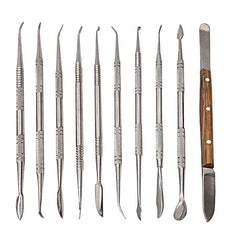 Tooltos Jewelry Tool 10 pcs Dental Lab Equipment Clay Sculpture Carving Knife Kit