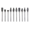 TokTos Jewelry Tool 10 Pcs Tungsten Carbide Rotary Burrs Set