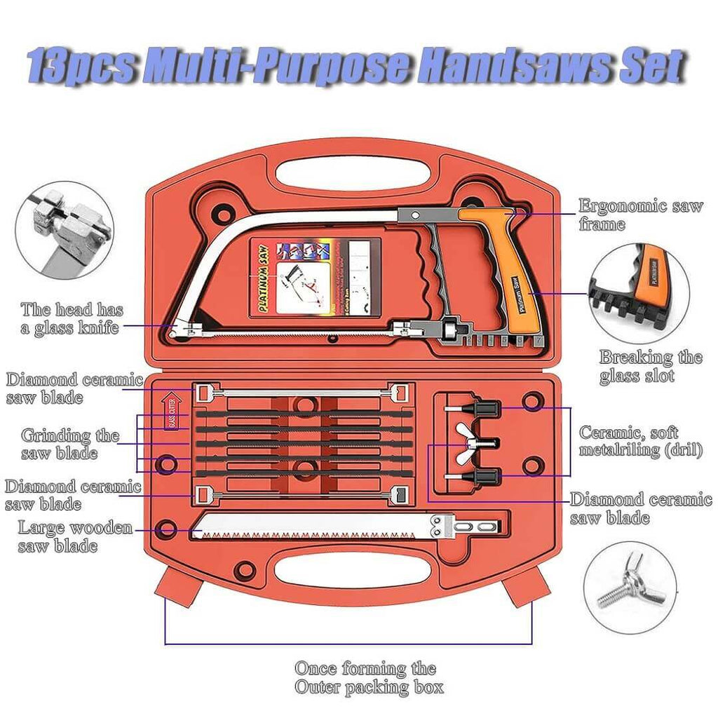 Tooltos Jewelry Tool 12pcs Adjustable DIY Multipurpose Universal Saw Bow Kit