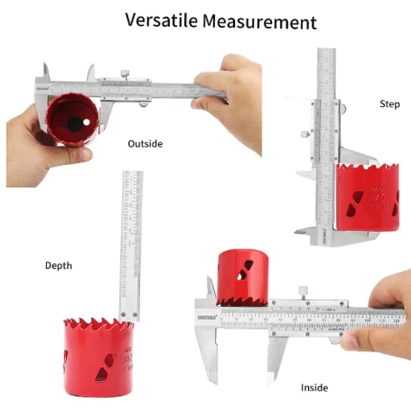 Tooltos Jewelry Tool 150mm Professional Stainless Steel Hardened Chromeplated Metric Vernier Caliper