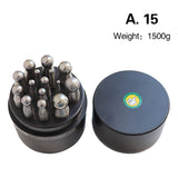 Tooltos Jewelry Tool 15PCS High Hardness Round/Nest Bead Punch