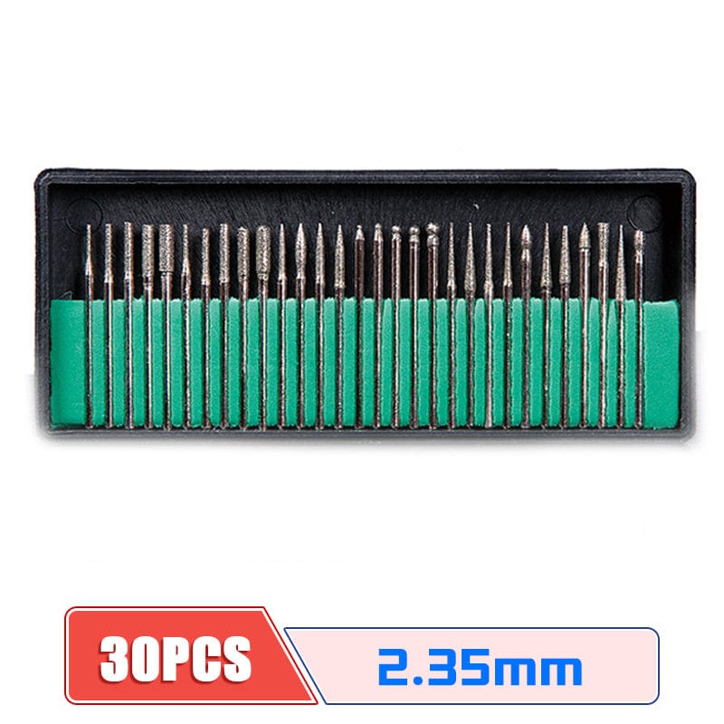 Tooltos Jewelry Tool 2.35mm / 1 Box 30Pcs Diamond Burrs Drill For Dremel Craftsman Rotary Tool