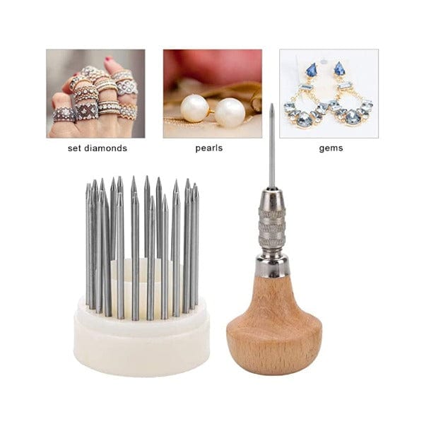 Tooltos Jewelry Tool 23pcs Jewelry Diamond Micro Seting Tools