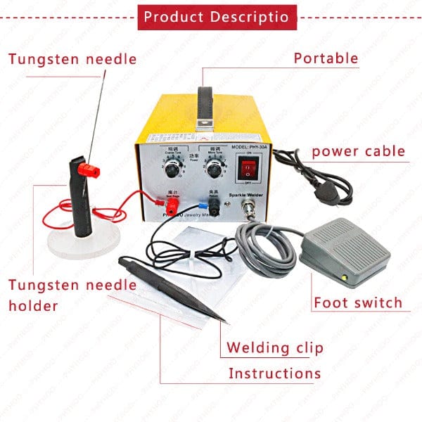 TokTos Jewelry Tool 30A Pulse Sparkle Gold Silver Platinum Jewelry Spot Welding Machine