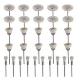 Tooltos Jewelry Tool 30PCS White 30Pcs Nylon Bristle Brushes Polishing Buffing Wheels