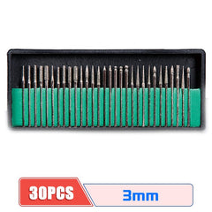 Tooltos Jewelry Tool 3mm / 1 Box 30Pcs Diamond Burrs Drill For Dremel Craftsman Rotary Tool