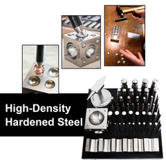 Tooltos Jewelry Tool 50pcs Multi-Purpose Metal Forming Dapping Set