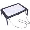 Tooltos Jewelry Tool A4 Full Page Large 3X Giant Hands Free Desk Foldable Magnifying