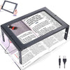 Tooltos Jewelry Tool A4 Full Page Large 3X Giant Hands Free Desk Foldable Magnifying