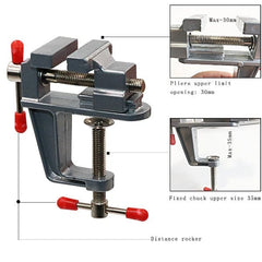 Tooltos Jewelry Tool Aluminum Mini Table Clamp Small Bench Vice