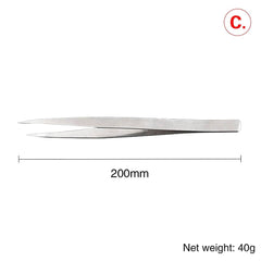 Tooltos Jewelry Tool C-200MM High Precision Non-Serrated Tweezer