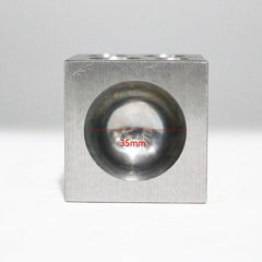 Tooltos Jewelry Tool Dapping Block Square with Polished High Carbon Steel Cavities Bell Making Punching Tools