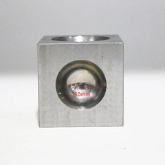 Tooltos Jewelry Tool Dapping Block Square with Polished High Carbon Steel Cavities Bell Making Punching Tools