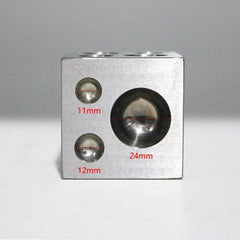 Tooltos Jewelry Tool Dapping Block Square with Polished High Carbon Steel Cavities Bell Making Punching Tools