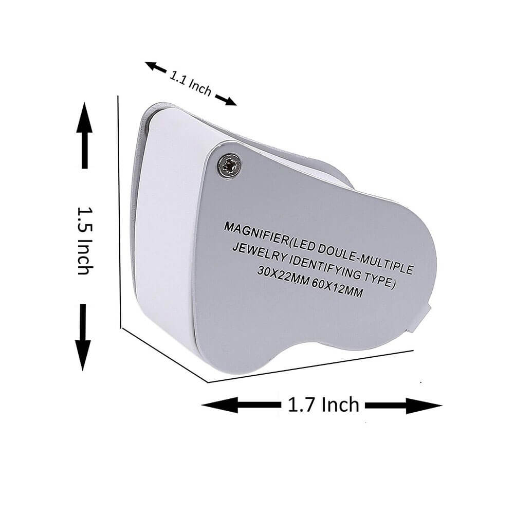 Tooltos Jewelry Tool DC 30X 60X Dual Lens Loop Magnifier