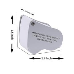 Tooltos Jewelry Tool DC 30X 60X Dual Lens Loop Magnifier