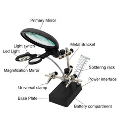 Tooltos Jewelry Tool Desktop LED Light Welding Magnifier