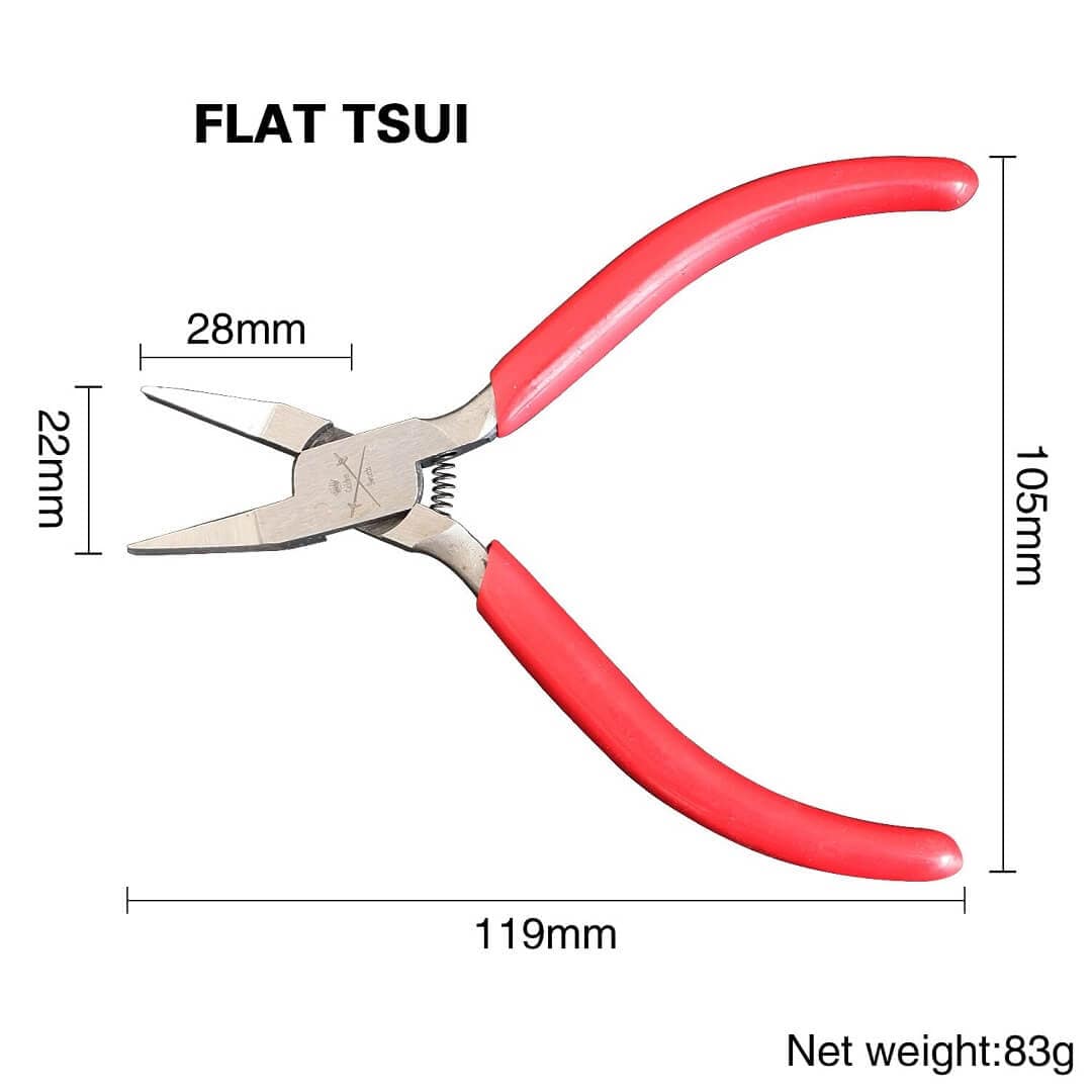 Tooltos Jewelry Tool FLAT TSUI B Red Handle Multifunctional Pliers