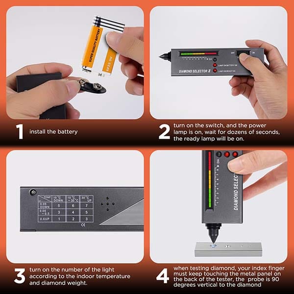 Tooltos Jewelry Tool High Accuracy Jeweler Diamond Tester