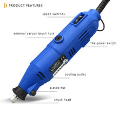 Tooltos Jewelry Tool Miniature Electric Grinding Tools Set Polishing Cutting Drilling Machine