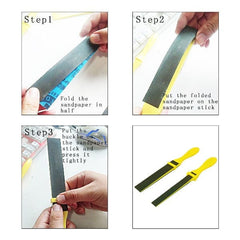 TokTos Jewelry Tool Polishing Sandpaper Kit Sanding Tool with Sand Paper Plastic Stick