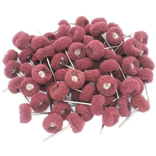 Tooltos Jewelry Tool Red  Fiber / 2.35 MM 100Pcs Polishing Wheel Fiber & Cotton & Wool Buffing Wheel