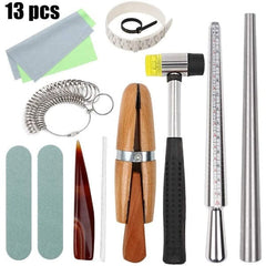 Tooltos Jewelry Tool Ring Enlarger Stick Mandrel Handle Hammers Sizer Finger Measuring