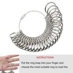 Tooltos Jewelry Tool Ring Measurement  Alloy Circle US Size 0-13