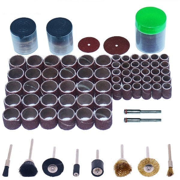 Tooltos Jewelry Tool Rotary Tool Drum Sanding Kit Rubber Mandrel Fit Brass Wire Cleaning Polishing Brushes