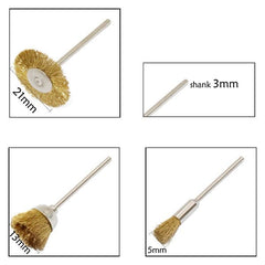 Tooltos Jewelry Tool Rotary Tool Drum Sanding Kit Rubber Mandrel Fit Brass Wire Cleaning Polishing Brushes