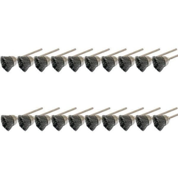 Tooltos Jewelry Tool Steel Bowl Brush  20pcs / 2.35mm Brass Wire Wheel Brushes