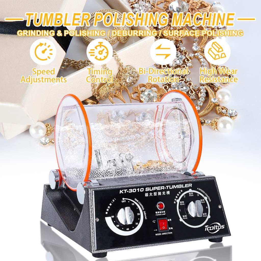 Tooltos Jewelry Tool Tooltos KT-3010 Capacity 15kg Rotary Tumbler Surface Jewelry Polishing Machine