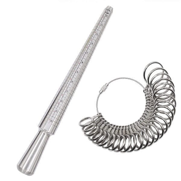 Tooltos Jewelry Tool US Ring Sizer Mandrel Metal Circle Finger Gauge Set