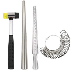 Tooltos Jewelry Tool US Size Set 4PCS Ring Mandrel Sizer Tool