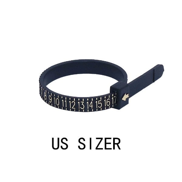 Tooltos Jewelry Tool US SIZER / Black US Or UK Plastic Ring Size Gauge