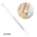 Tooltos Jewelry Tool US SIZER Ring Size Ruler Finger Size Measure with Magnifier