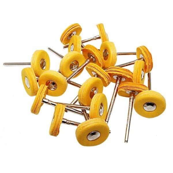 Tooltos Jewelry Tool Yellow Cloth / 2.35 MM 100Pcs Polishing Wheel Fiber & Cotton & Wool Buffing Wheel