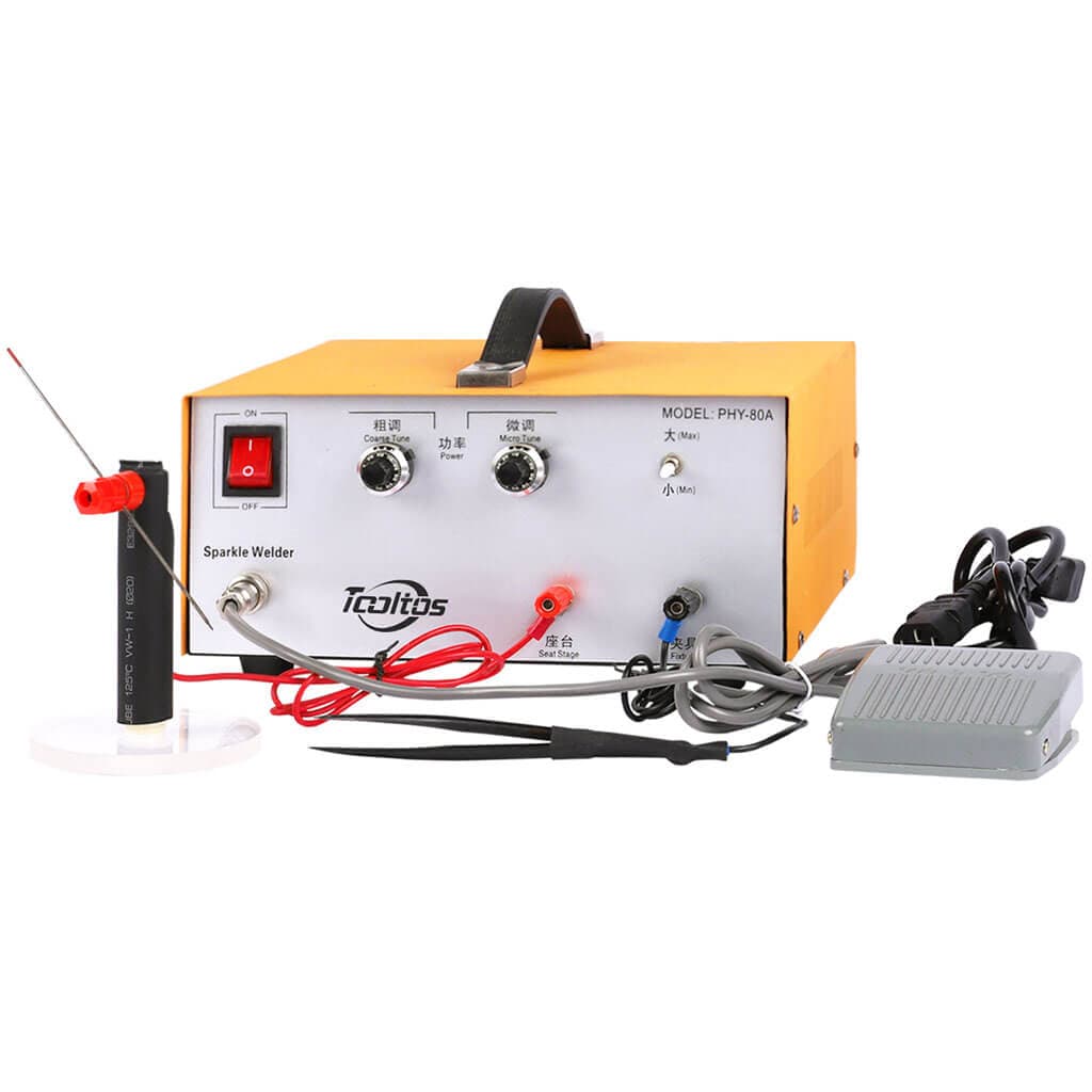 Tooltos Jewelry Tools 110V Tooltos 80A Jewelry Pulse Spot Welder For Gold, Silver And Platinum