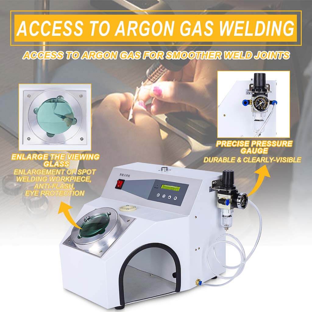 Tooltos Jewelry Tools 150A Argon Pulse Intelligent Jewelry Spot Welding Machine With Magnifier