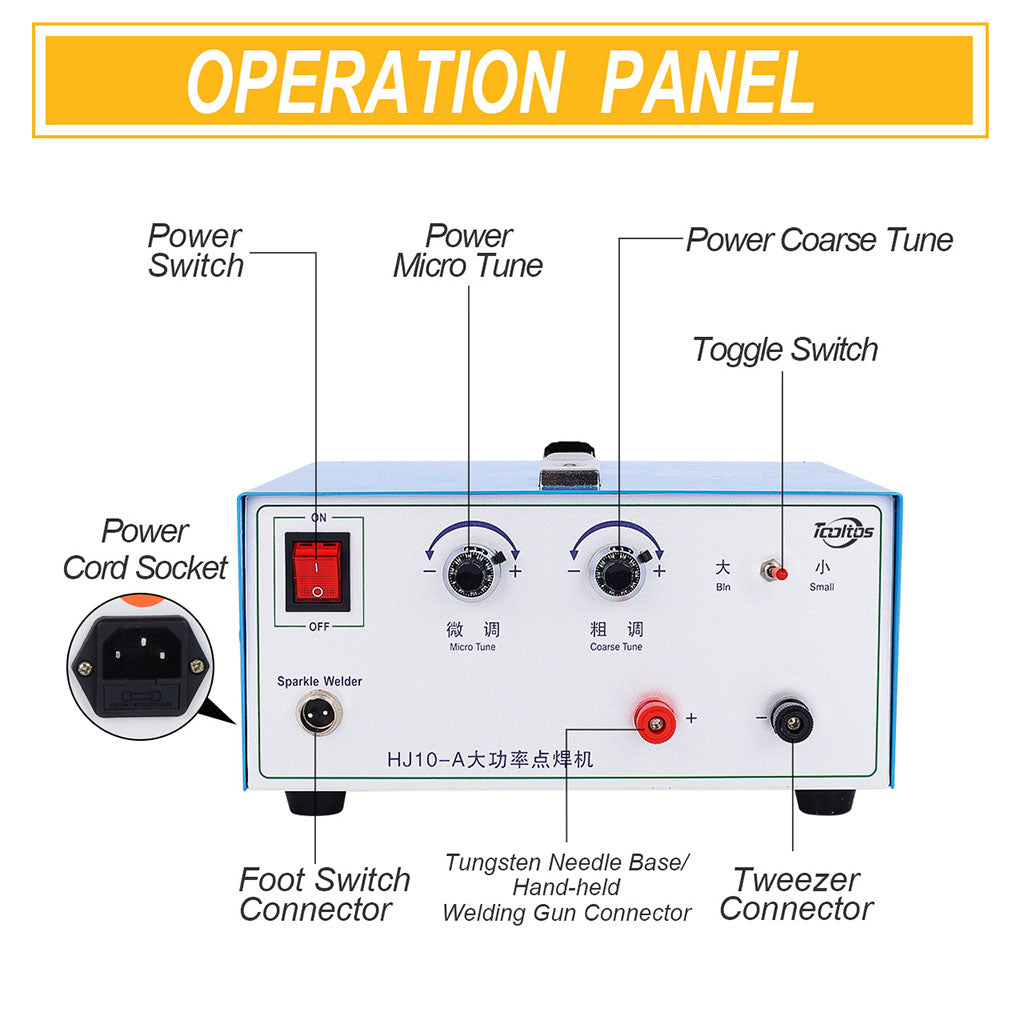 Tooltos Jewelry Tools Tooltos 100A Blue Pulse Sparkle Jewelry Spot Welding Machine