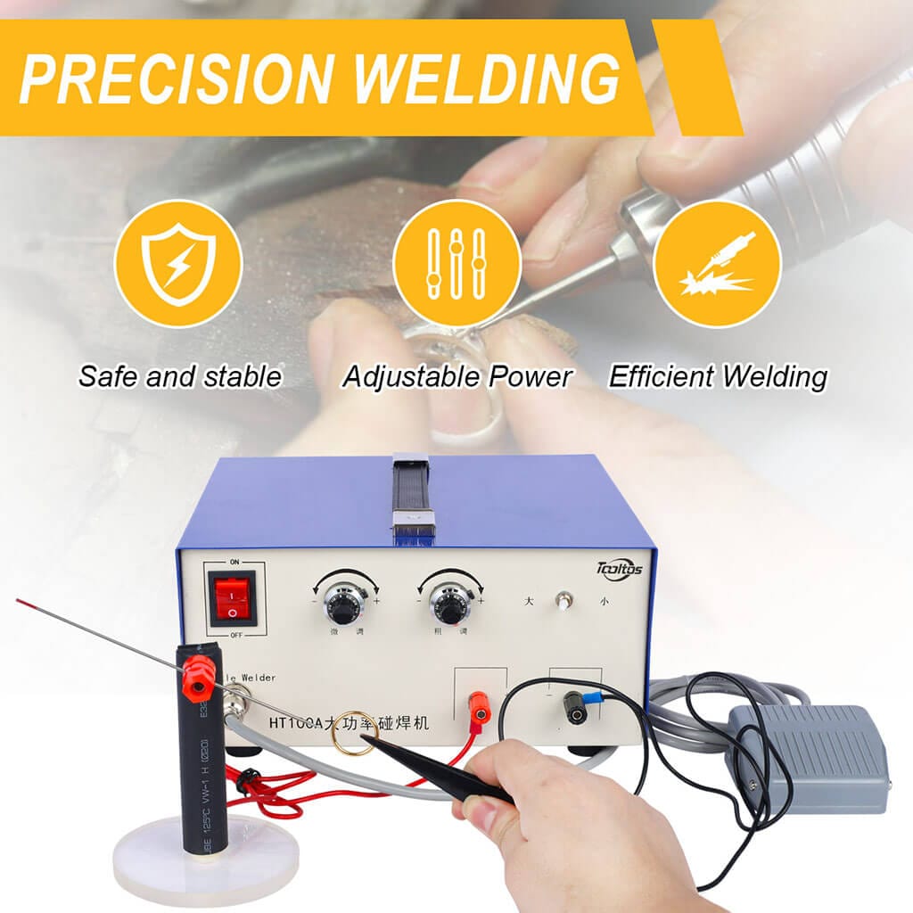 Tooltos Jewelry Tools Tooltos 100A Jewelry Pulse Spot Welder For Gold, Silver And Platinum