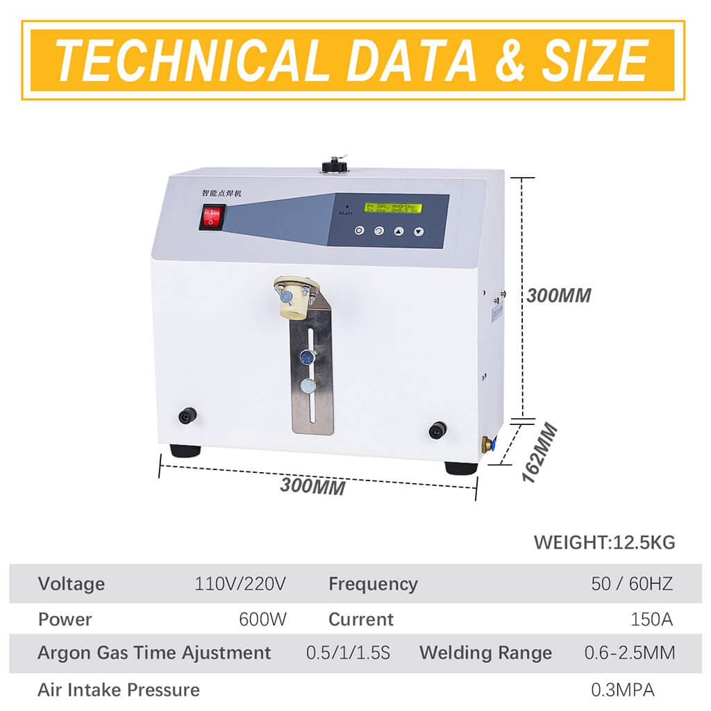 Tooltos Jewelry Tools Tooltos 150A Argon Pulse Intelligent Jewelry Spot Welding Machine