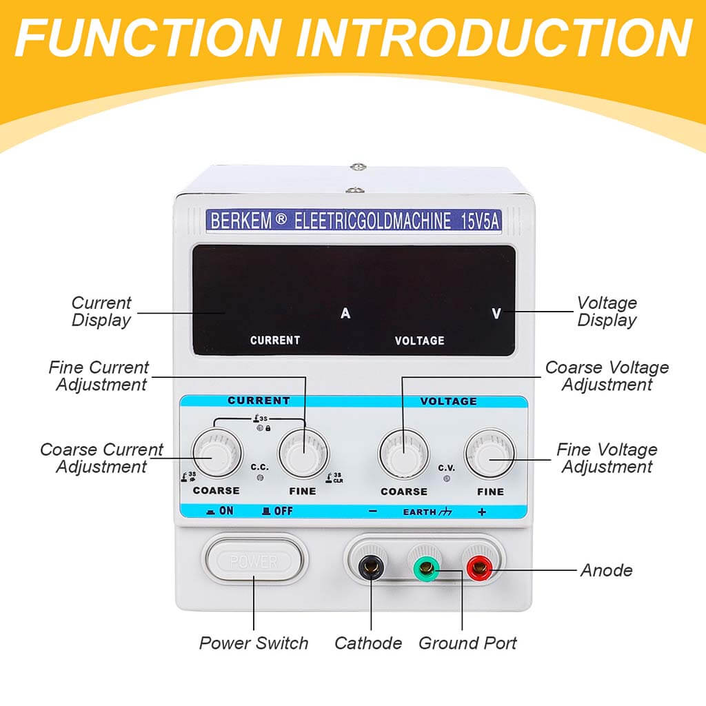 Tooltos Jewelry Tools Tooltos 15V 5A Digital LED Display Jewelry Electroplating Machine