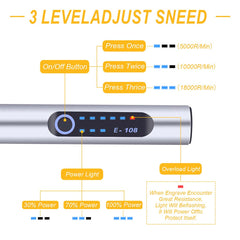 Tooltos Jewelry Tools Tooltos 18000RPM Mini Portable USB Rechargeable Engraving Pen Engraving Machine