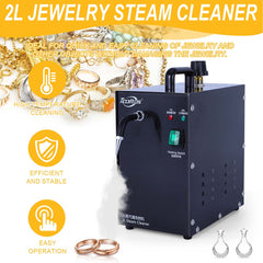 Tooltos Jewelry Tools Tooltos 2L Gold Silver Stainless Steel Jewelry Steam Cleaner Black