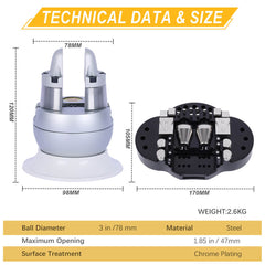 Tooltos Jewelry Tools Tooltos 3" Ball Vise Jewelry Engraving Block Setting Tool
