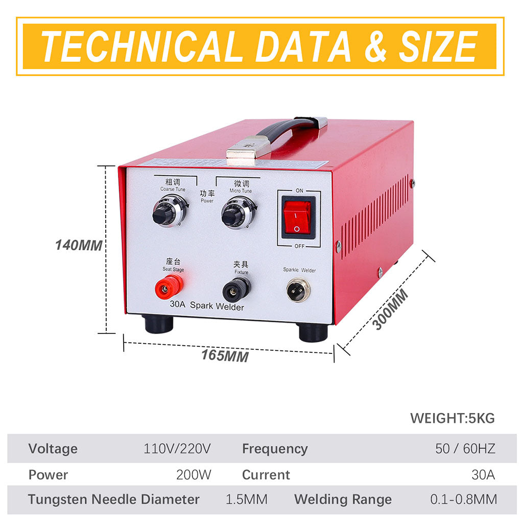 Tooltos Jewelry Tools Tooltos 30A Sparkle Pulse Jewelry Spot Welder For Gold, Silver And Platinum