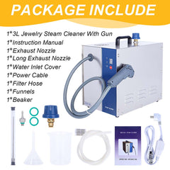 Tooltos Jewelry Tools Tooltos 3L Gold Silver Stainless Steel Jewelry Steam Cleaner with Handheld Steam Gun